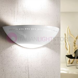 Ceramiche Borso Borgo Di Luce Applique Vaschetta Aperta In Ceramica Bianca D.30