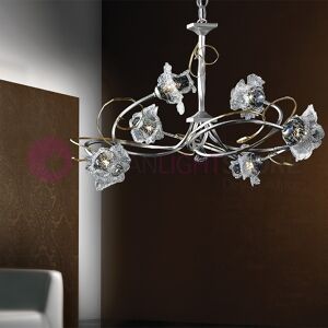 Bellart Rose Lampadario 6 Luci Ferro Forgiato Stile Classico