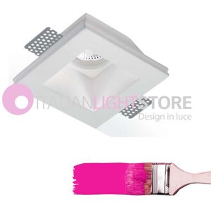 Gea Luce Srl Mizar Faretto Da Incasso A Scomparsa Moderno  In Gesso Quadrato Gu10 Verniciabile