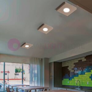 Cattaneo Illuminazione Domino Plafoniera Modulo Singolo Elettrificato Parete Soffitto Gx53 Led