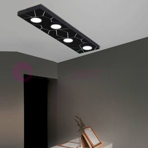 Cattaneo Illuminazione Street System Plafoniera Rettangolare Modulare 80x20 4 Luci Gx53 Led