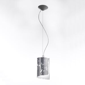 Selene Illuminazione Papiro Sospensione Singola In Cristallo Curvato D.15 Design Moderno