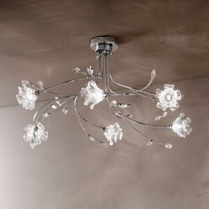 Due P Illuminazione Dafne Lampada A Soffitto Plafoniera Design Moderno Cromo O Oro 6 Luci