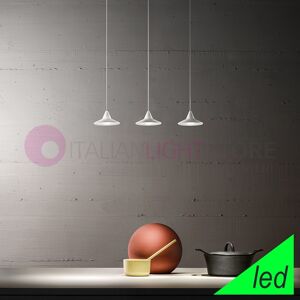 Gea Luce Srl Helena Sospensione Moderna Bianca 3 Luci A Led Integrato