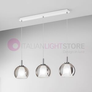 Fabas Luce Bretagna Lampada Da Sospensione Moderna A 3 Luci In Vetro