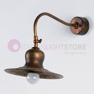 I.M.A.S. Firenze Todi Lampada Da Parete Applique Rustico Ottone Anticato