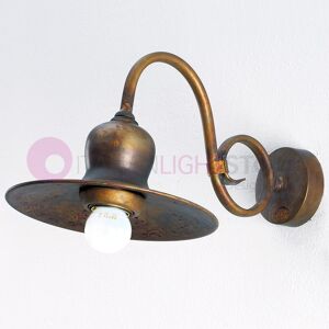 I.M.A.S. Firenze Todi Lampada Da Parete Applique Rustico Ottone Anticato