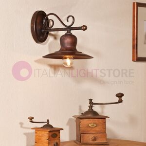 I.M.A.S. Firenze Todi Lampada Da Parete Applique Rustico Ottone Anticato