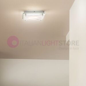 Fabas Luce Galaxy Plafoniera Led Moderna Vetro Quadrato 26x26