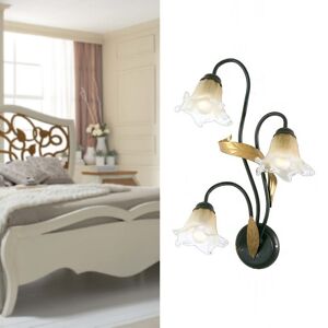 Padana Lampadari Melissa Applique Ferro 3 Luci Stile Classico Fiorentino