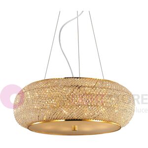 Ideal Lux Pasha' Oro  Sospensione Perle In Cristallo D. 65 Cm