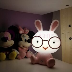 Iris Luce Dreamland Bunny Lampada Led Da Cameretta Coniglietto Rosa