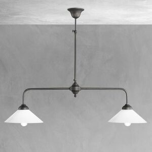 Iris Luce Tinello Lampadario Bilanciere In Ottone Bronzo Scuro Stile Rustico Country