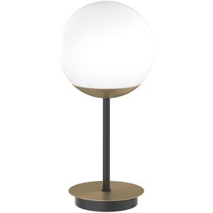 Top Light Illuminazione Clear Lampada Da Tavolo Con Sfera In Vetro Bianco D.15 Cm