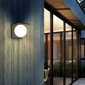 BOT Lighting Moon Nero Applique Solare Led Con Pannello Integrato E Sensore Pir