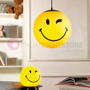 Iris Luce Emoji Lampada A Sospensione Da Cameretta Faccina Occhiolino Giallo