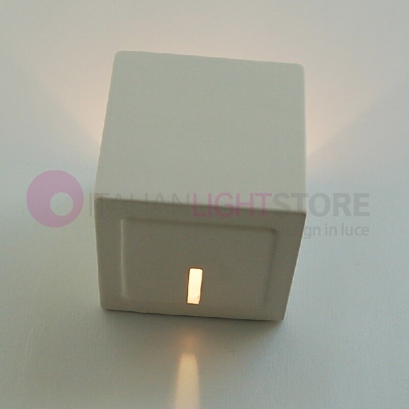 LIBERTI LAMP linea ceramica Quadro Applique Faretto Cubetto In Ceramica Gesso Decorabile Verniciabile