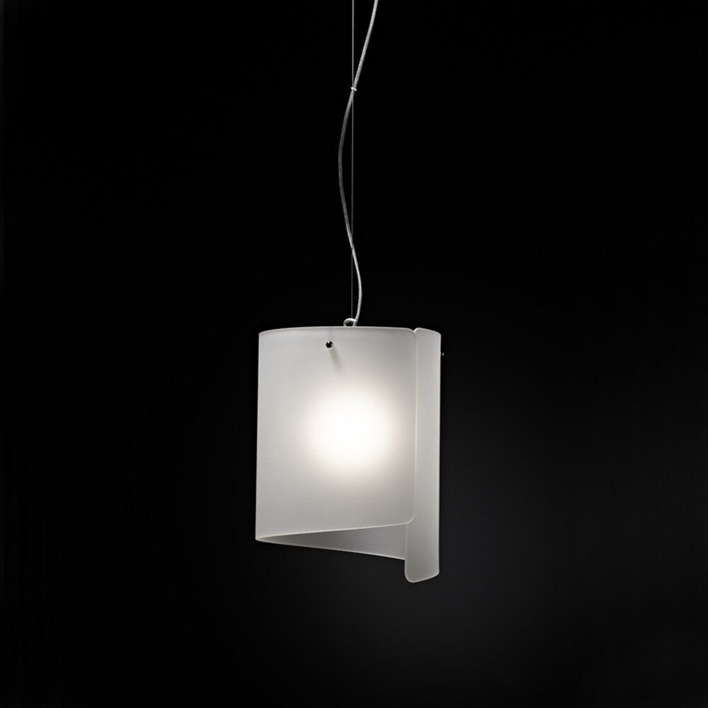 Selene Illuminazione Papiro Sospensione In Vetro Curvo D.26 Design Moderno