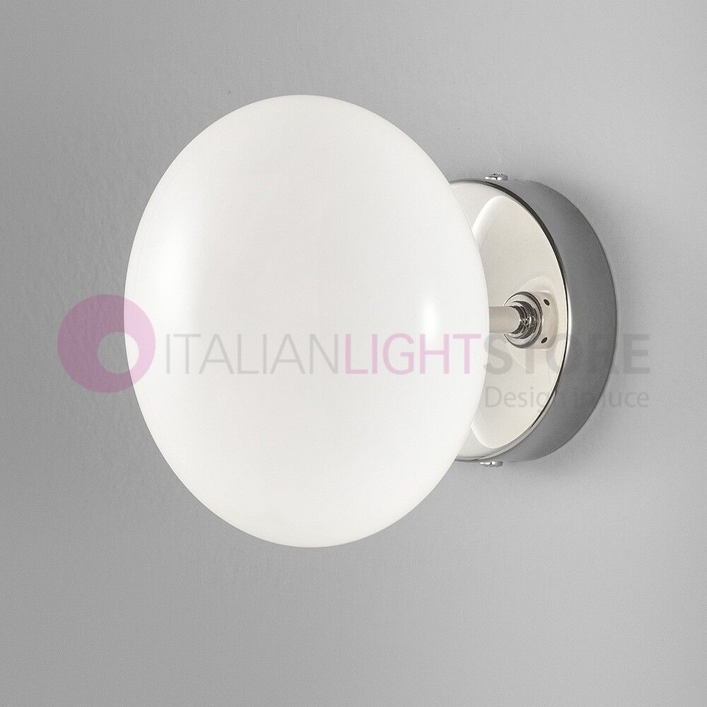 Metal Lux Light snc Dolce Applique Design Moderno Cromo O Oro Vetro Soffiato