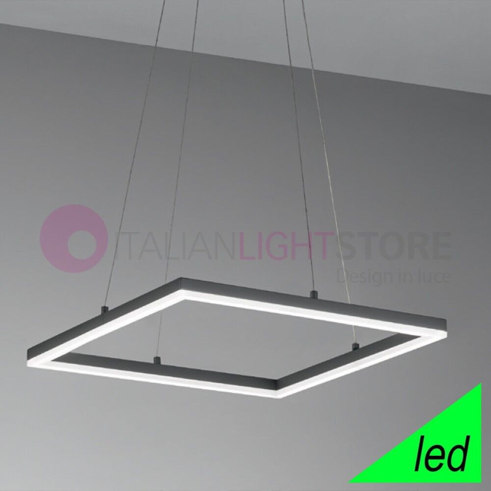 Fabas Luce Bard Lampada A Sospensione Quadrata Led 39w Design Moderno