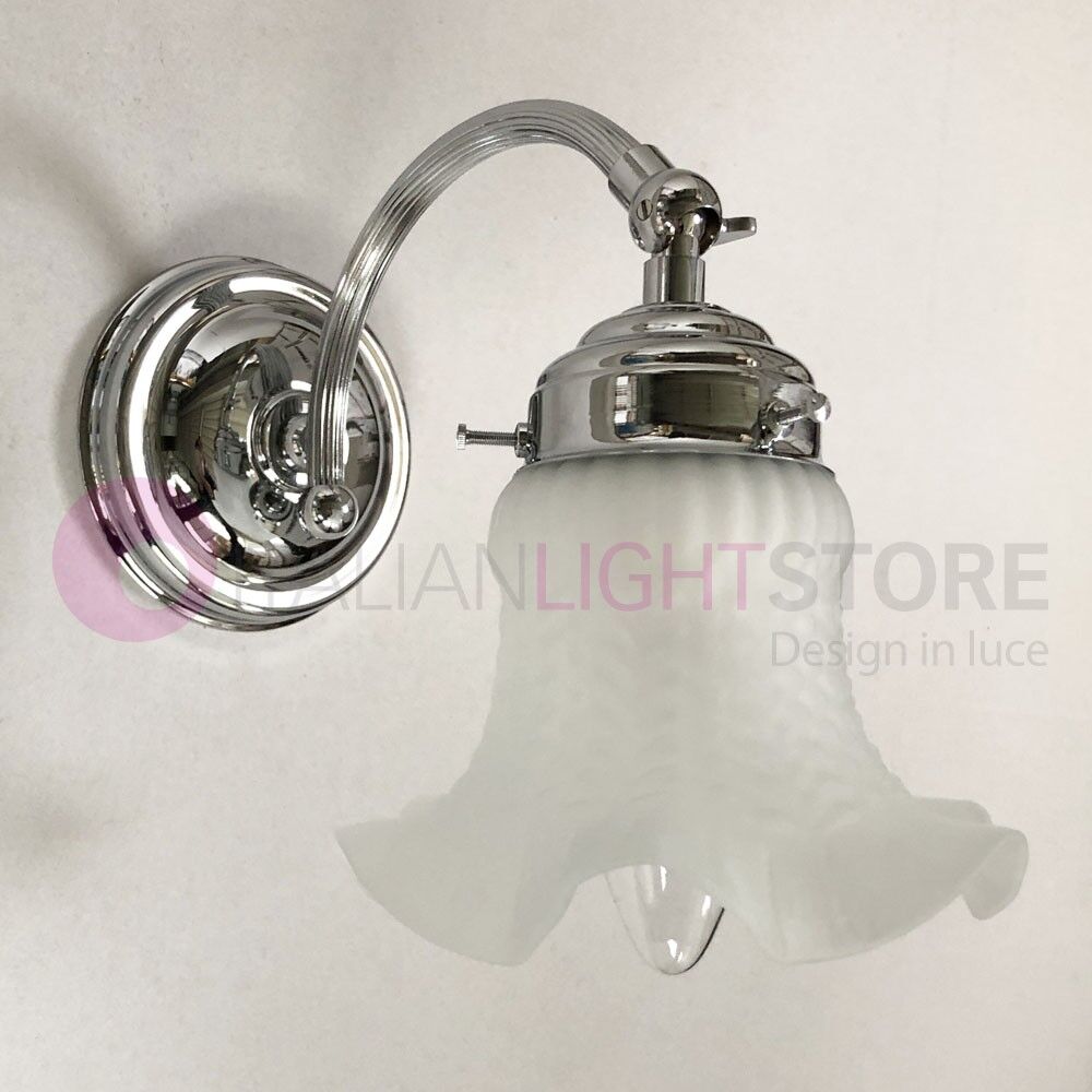 Febo Light Tulip Applique Rustico Classico A 1 Luce Con Vetro Satinato