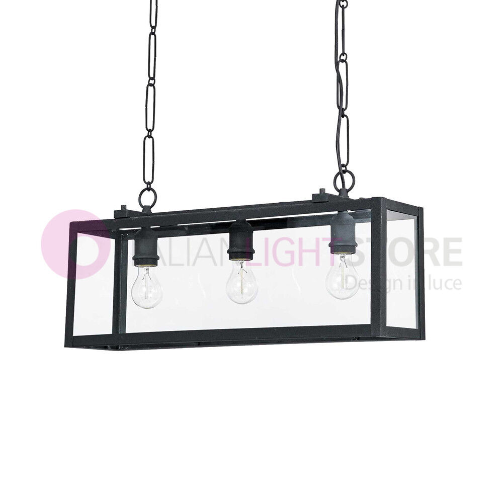 Ideal Lux Igor  Sospensione 3 Luci Stile Industrial