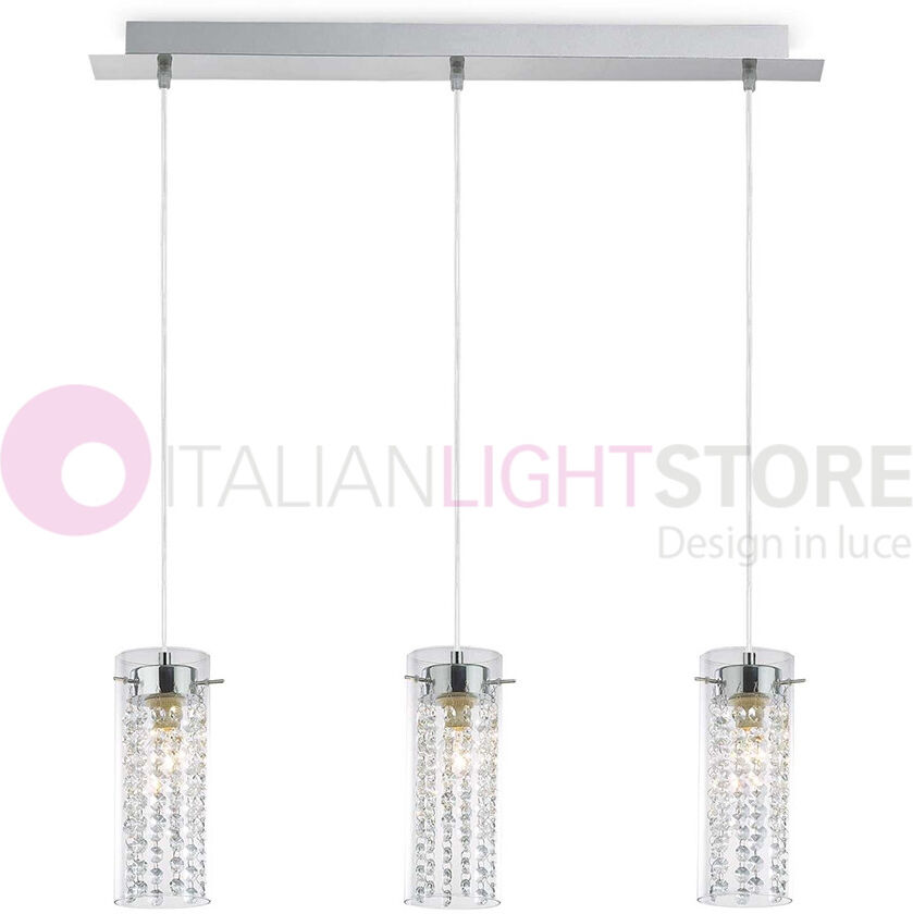 Ideal Lux Iguazu'  Lampadario Binario 3 Luci Design Moderno