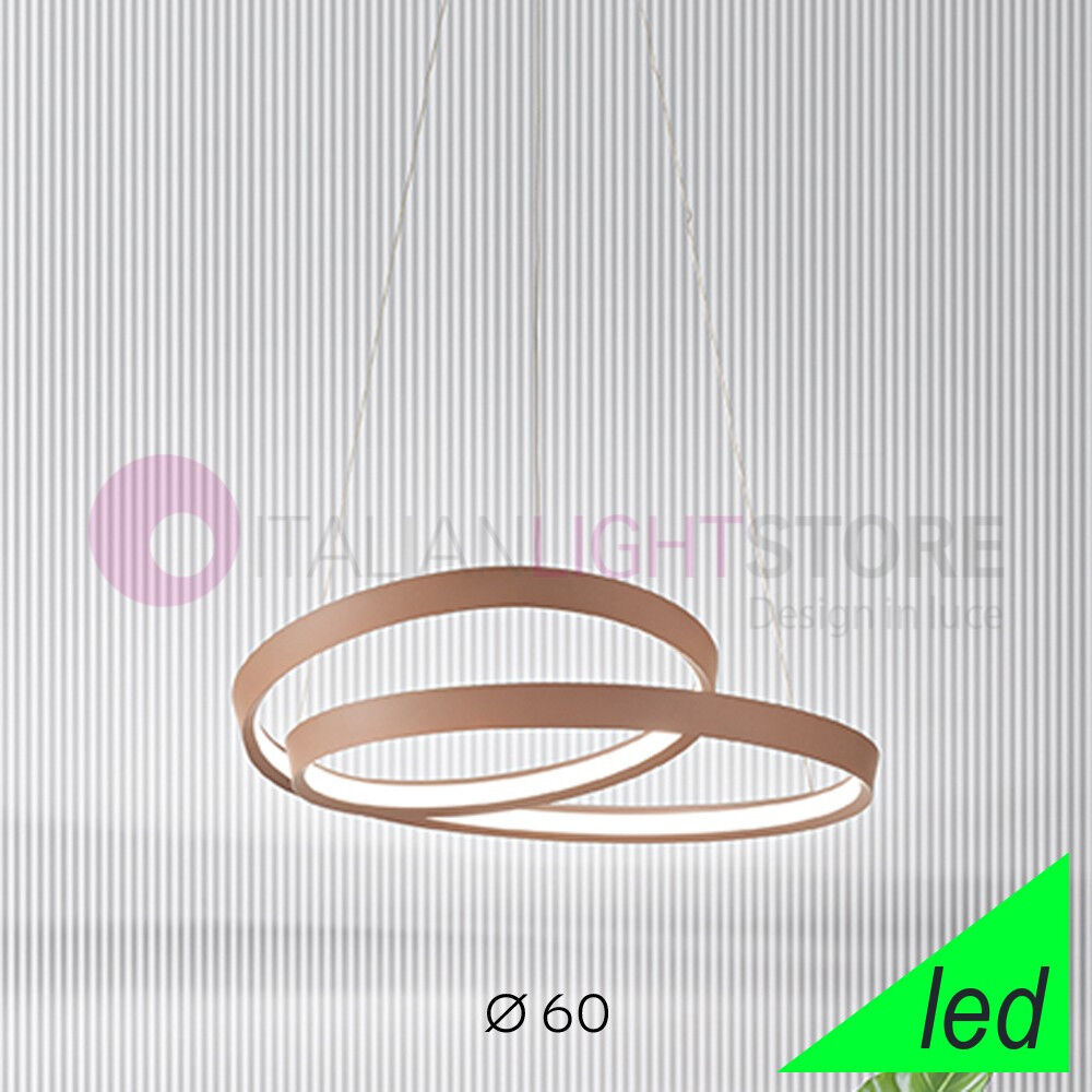 Perenz Srl Ritmo Lampada A Sospensione Cerchi Luminosi D. 60 Cannella Led Integrato Design Moderno