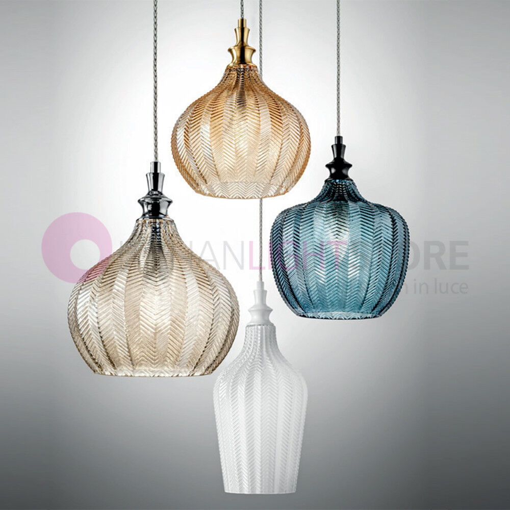 Gea Luce Srl Cleofe Sospensione Moderna Vetro Colorato D.23 Cm