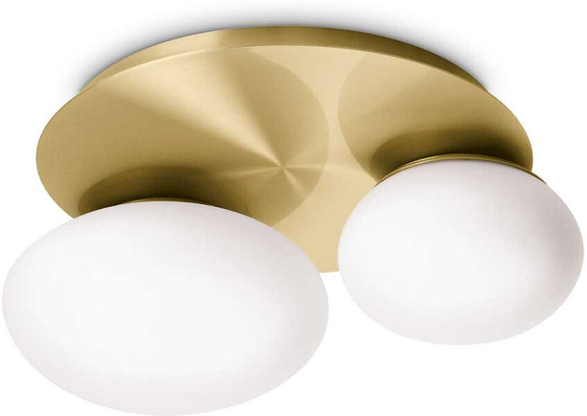 Ideal Lux Ninfea  Lampadario Da Soffitto Ottone 2 Luci Led Design Moderno