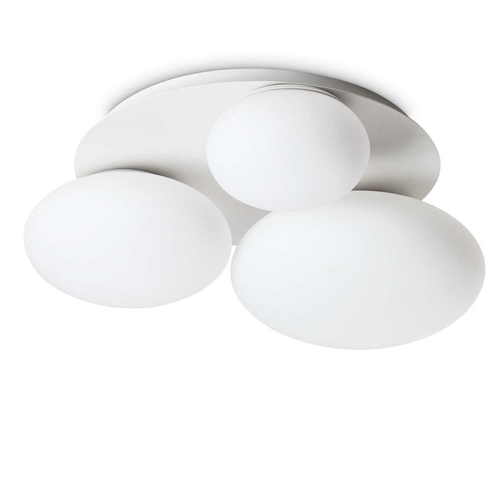 Ideal Lux Ninfea  Lampadario Da Soffitto Bianco 3 Luci Led Design Moderno