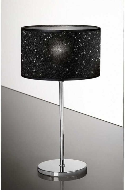 Antealuce Glitter Lampada Design Moderno Con Paralume Nero Glitterato