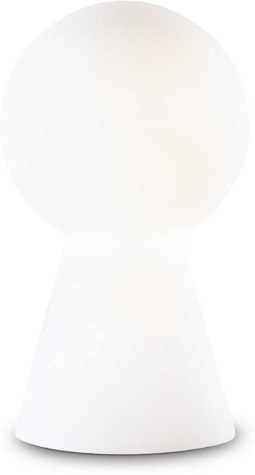 Ideal Lux Birillo Small  Lampada Da Comodino In Vetro Bianco