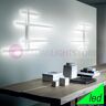 Gea Luce Srl Rake Maxi Plafionera Led Design Moderno L.120x91 Cm Bianco