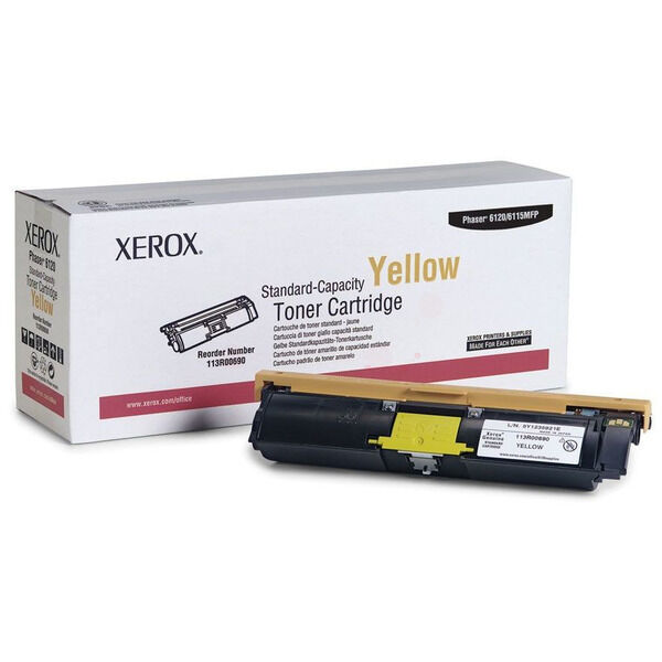 Xerox Originale  Phaser 6120 Toner (113 R 00690) giallo, 1,500 pagine, 2.83 cent per pagina - sostituito Toner 113R00690 per  Phaser6120