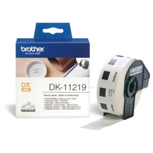 Brother Originale  P-Touch QL 500 Etichette (DK-11219) 12mm, Contenuto: 1200 - sostituito Labels DK11219 per  P-Touch QL500