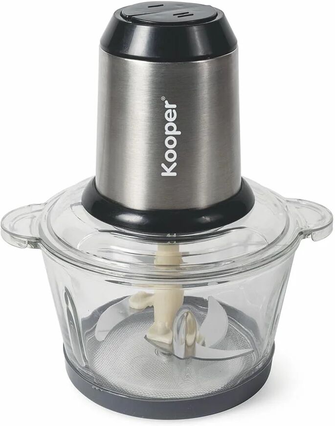 Kooper Tritatutto 350w acciaio ciotola vetro 1,5 lt, acciaio/grigio