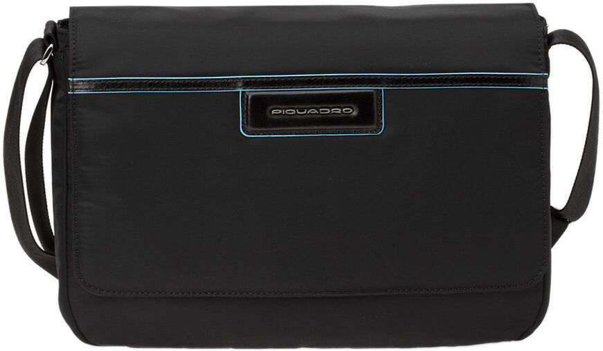 Piquadro Messenger con patta in tessuto tecnico nero Piquadro Messenger con patta in tessuto tecnico nero