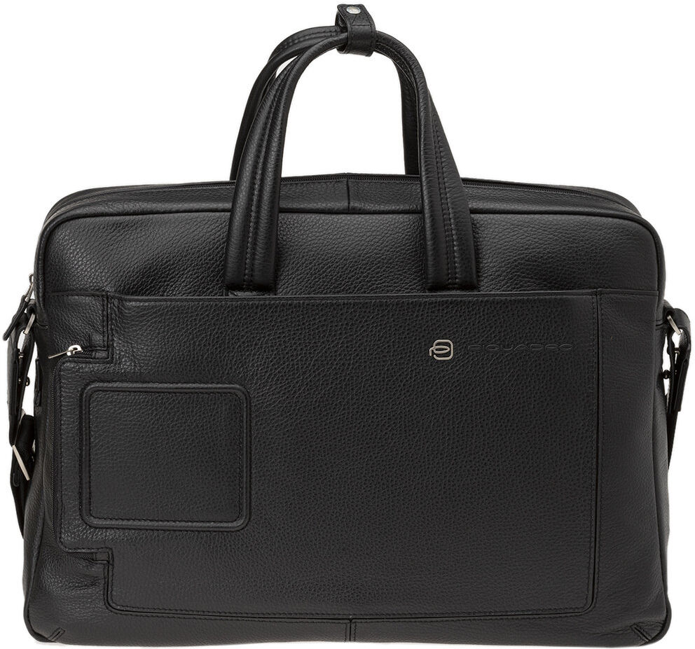 Piquadro Cartella in pelle martellata nera Piquadro Cartella in pelle martellata nera