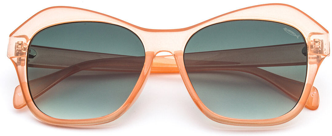 Saraghina Occhiale da sole Bianca sole montatura corallo cristallo, lente sfumata verde Saraghina Occhiale da sole Bianca sole montatura corallo cristallo, lente sfumata verde