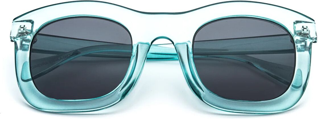 Saraghina Occhiali da sole Ginevra cristallo acquamarina, lente grigia Saraghina Occhiali da sole Ginevra cristallo acquamarina, lente grigia