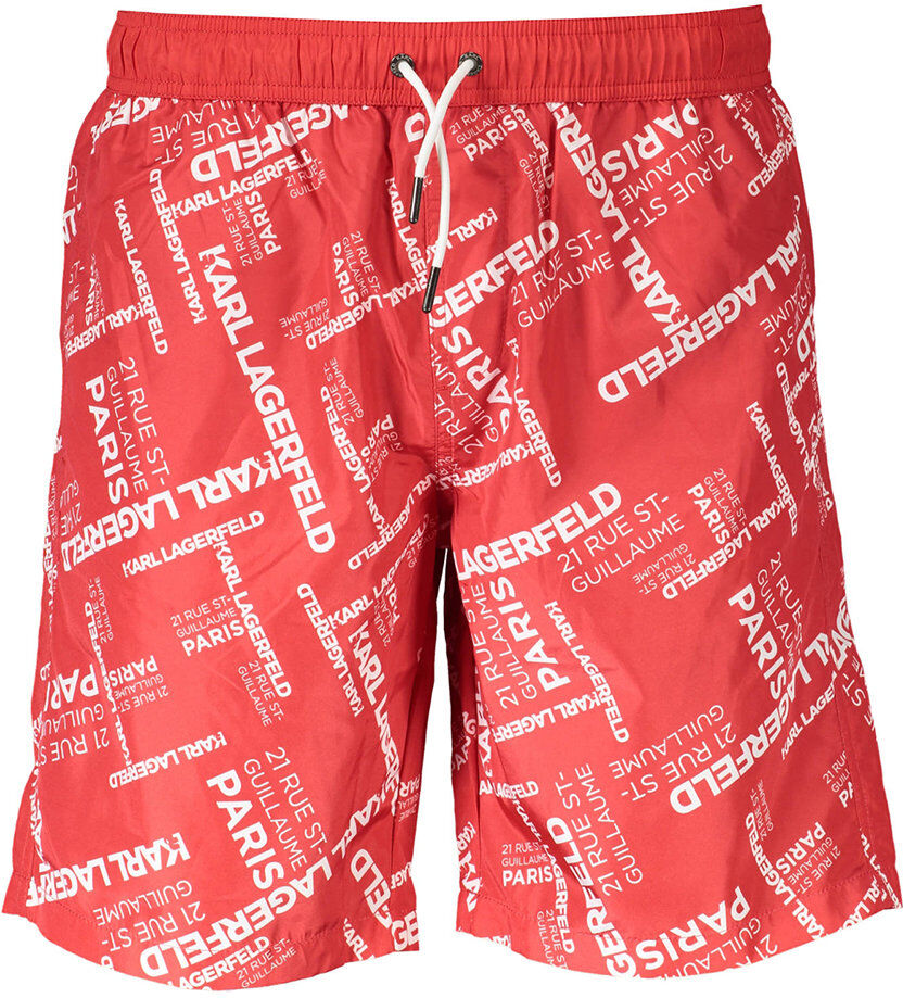 Lagerfeld Boxer da mare con logo all over rosso Lagerfeld Boxer da mare con logo all over rosso