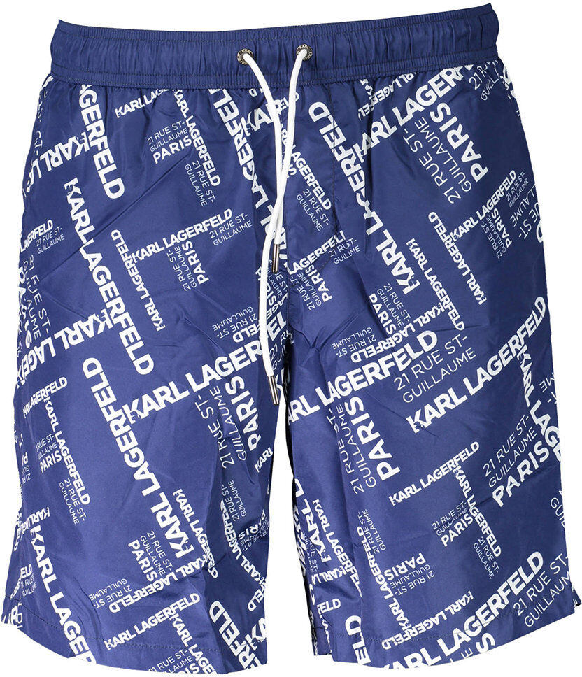 Lagerfeld Boxer da mare con logo all over blu Lagerfeld Boxer da mare con logo all over blu