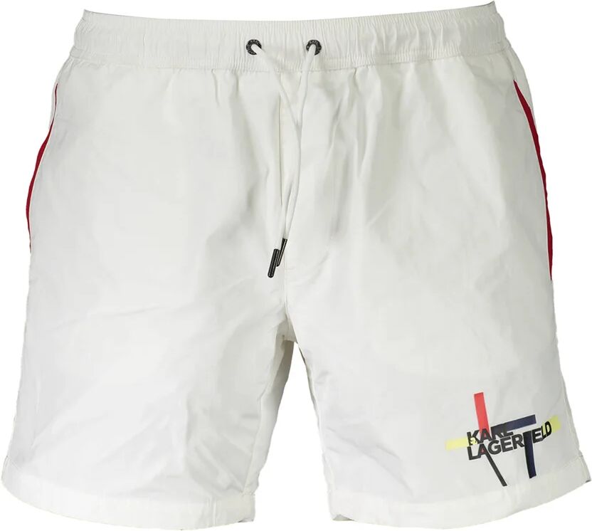 Lagerfeld Boxer da mare con logo a contrasto bianco Lagerfeld Boxer da mare con logo a contrasto bianco