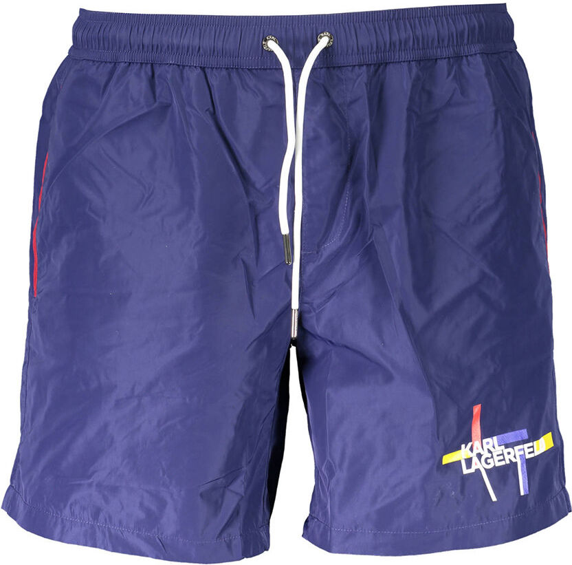 Lagerfeld Boxer da mare con logo a contrasto blu Lagerfeld Boxer da mare con logo a contrasto blu