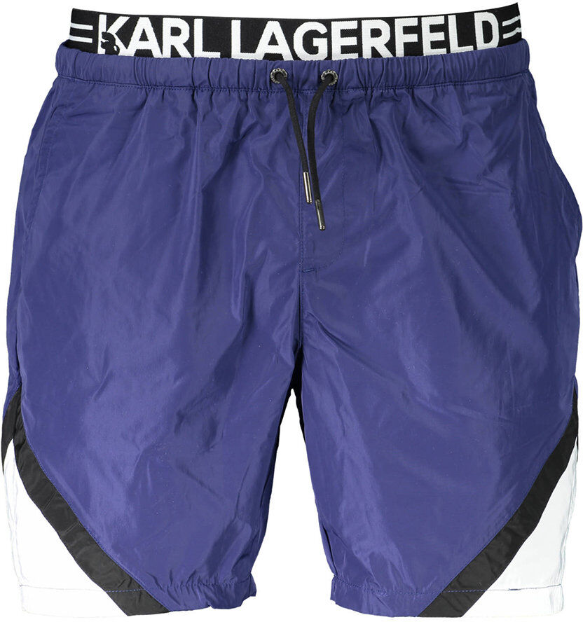 Lagerfeld Boxer da mare con fascione logato blu Lagerfeld Boxer da mare con fascione logato blu