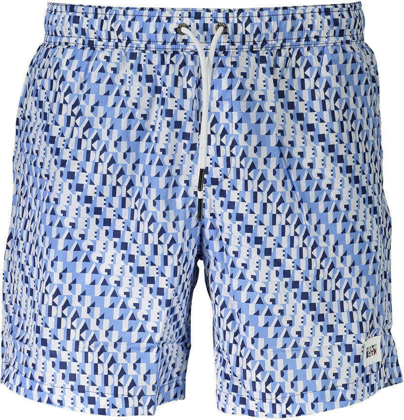 Lagerfeld Boxer da mare con leggere all over azzurro Lagerfeld Boxer da mare con leggere all over azzurro