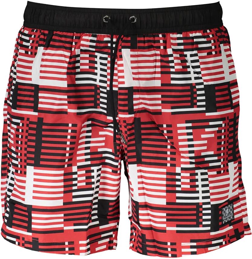 Lagerfeld Boxer da mare con fantasia astratta rosso Lagerfeld Boxer da mare con fantasia astratta rosso