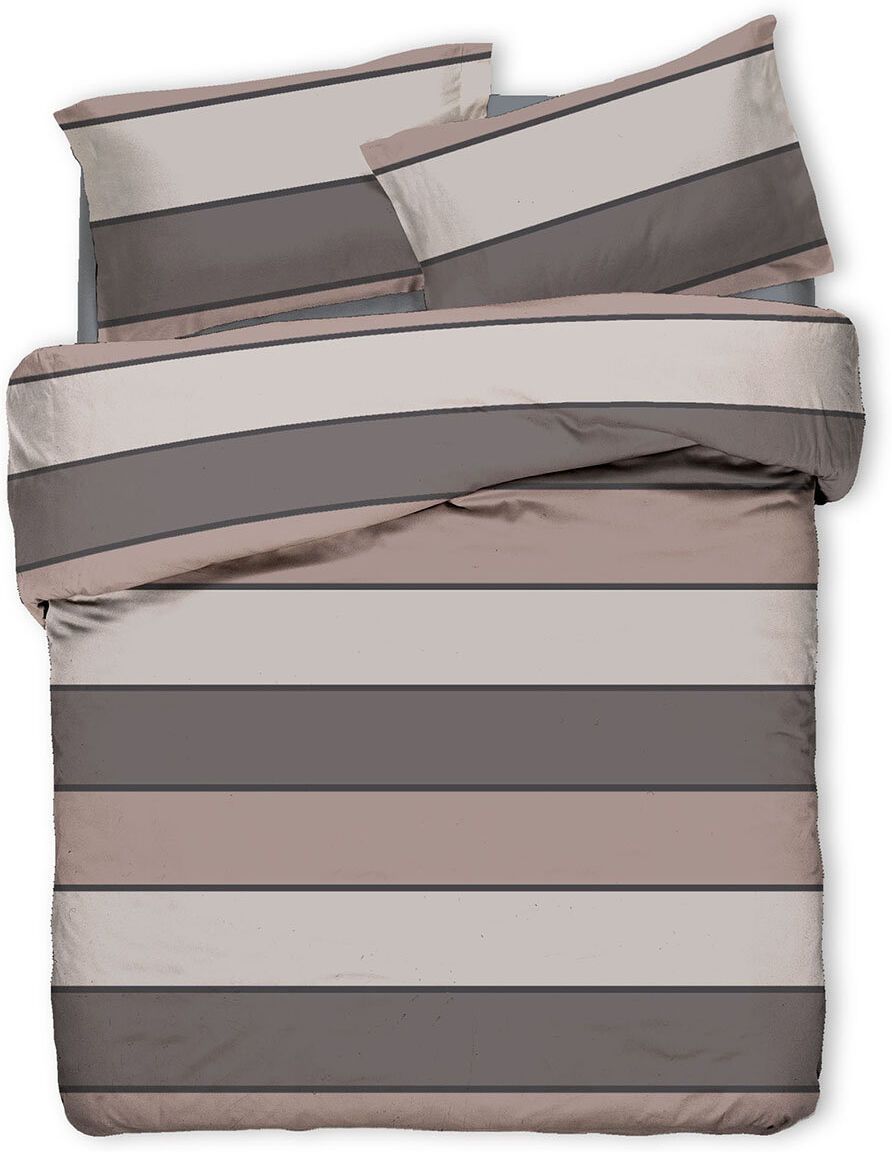 Righe di tendenza Parure copripiumino Strisciato tortora Righe di tendenza Parure copripiumino Strisciato tortora