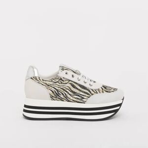 frau sneakers platform stampa zebra